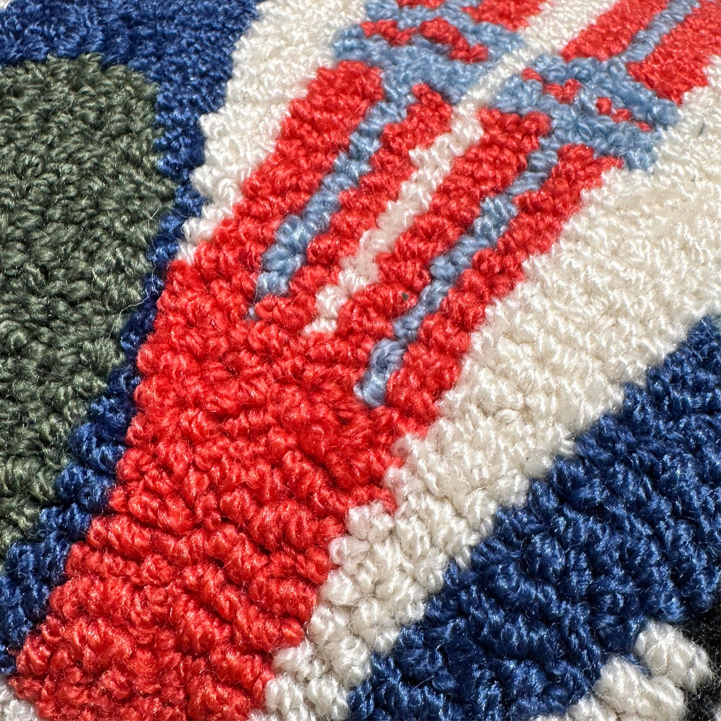 Coussin Hiver Skis Rétro Brodé