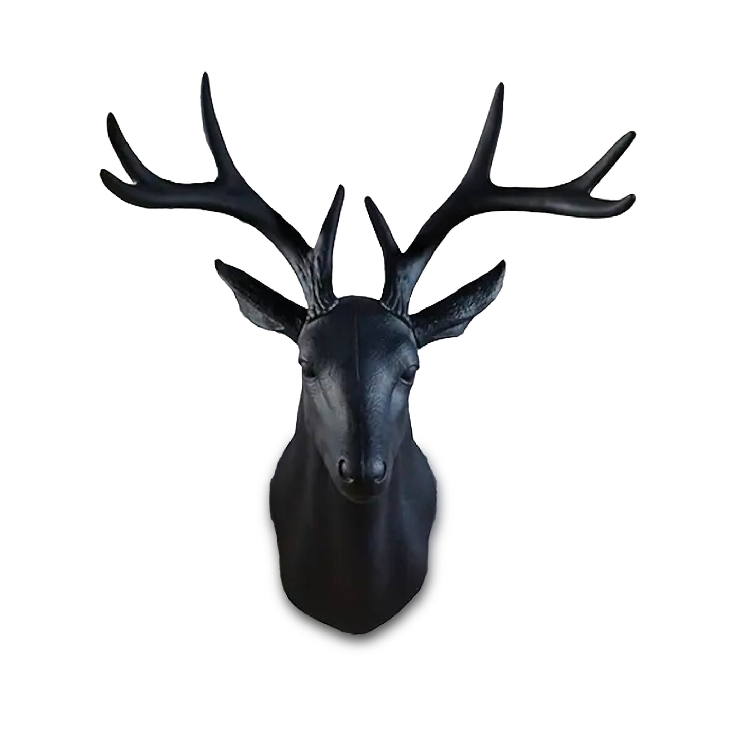 Tête de cerf murale noire