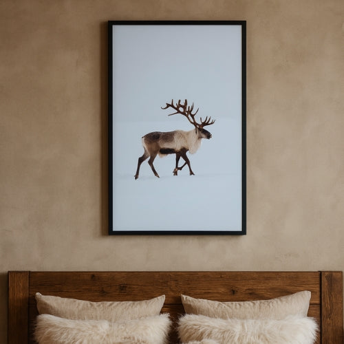 Tableau Montagne enneigée - Cerf