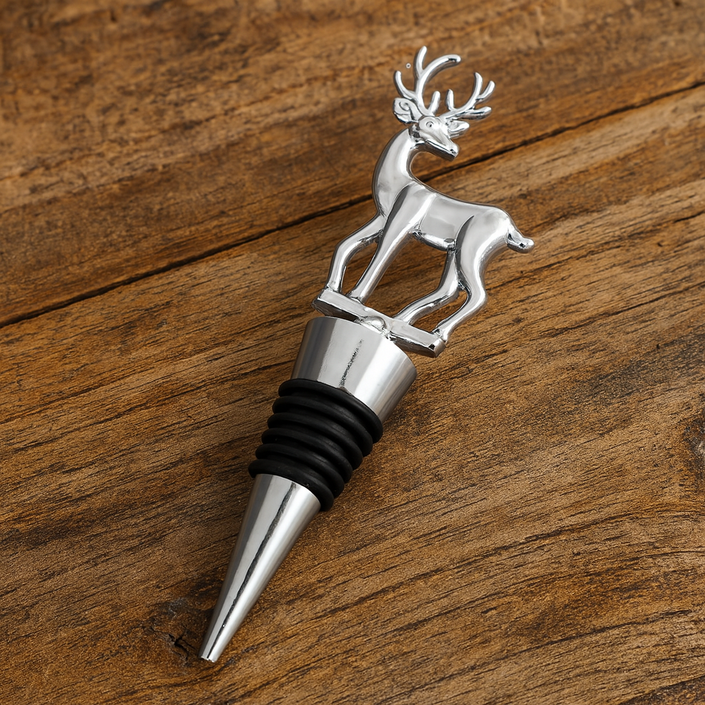 Bouchon de Bouteille de Vin en Forme de Cerf