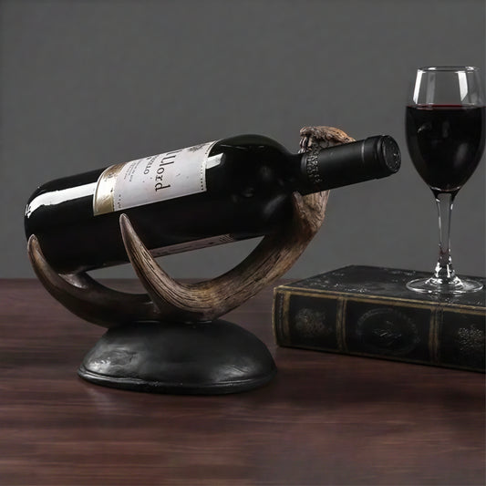 Porte-bouteilles imitation bois de cerf