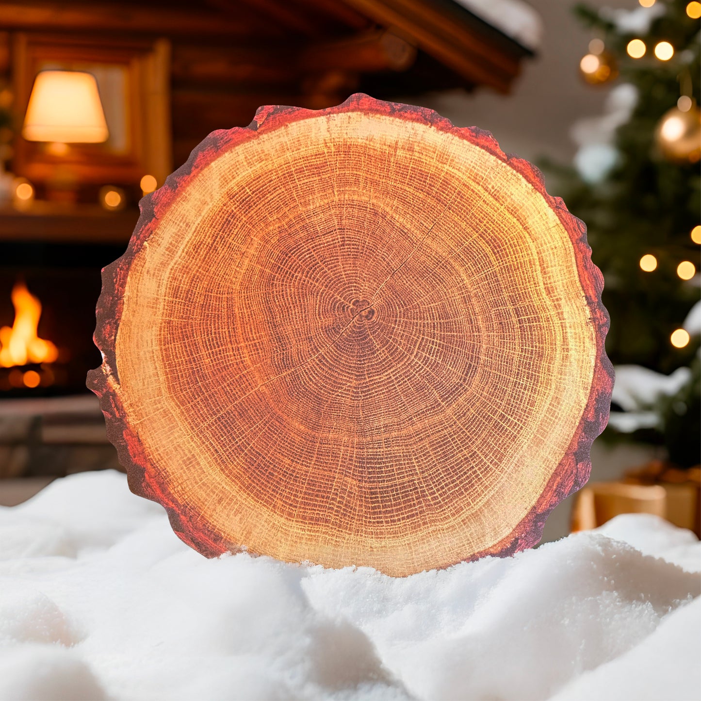 Sets de table en imitation rondin de bois