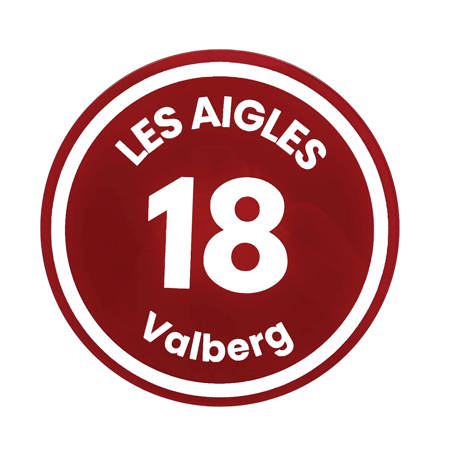 Tableau rond - Panneau pistes de ski