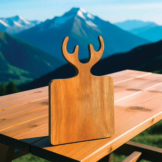 Planche à découper en bois d’Acacia - Motif bois de Cerf