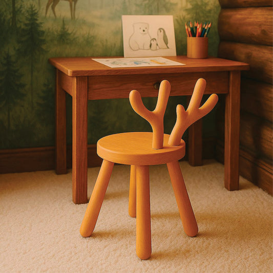 Tabouret en Bois Forme de Cerf
