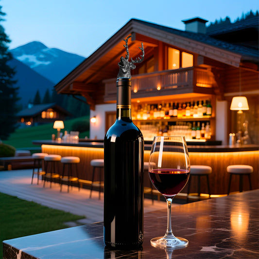 Verseur à vin tête de cerf