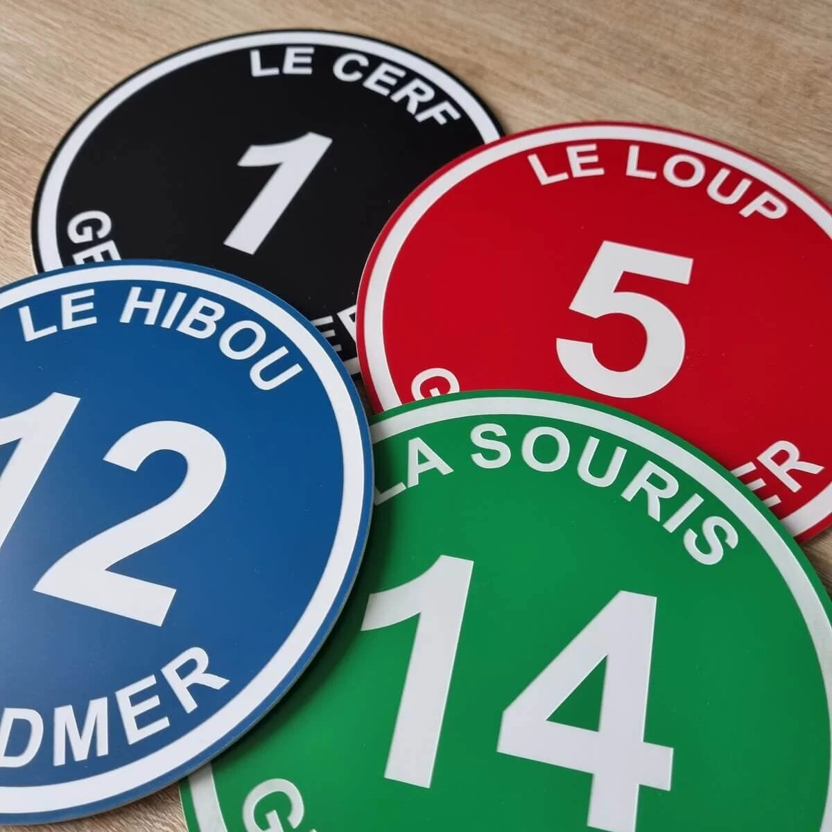 Tableau rond - Panneau pistes de ski